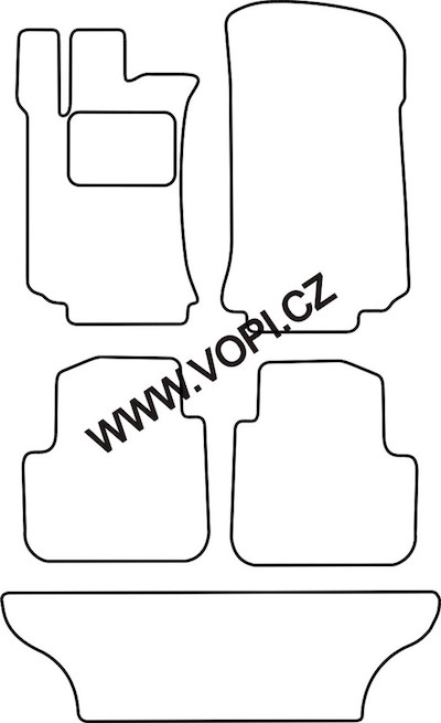 Textil-Autoteppiche Mercedes Benz Sprinter W906 3 místa lavička 2006 - 2018 Autofit (2947)